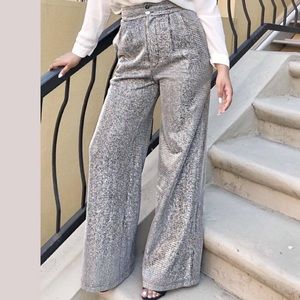 Metallic slacks